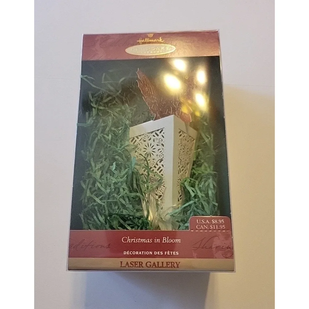 2 Hallmark 1999 Laser Gallery Inside Santa's Workshop & Xmas in Bloom Orig Boxes